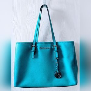 Michael Kors teal blue purse